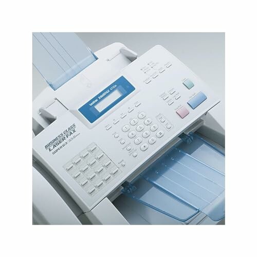 Brother IntelliFax 4750e showing keypad and display, ideal for modern office needs.